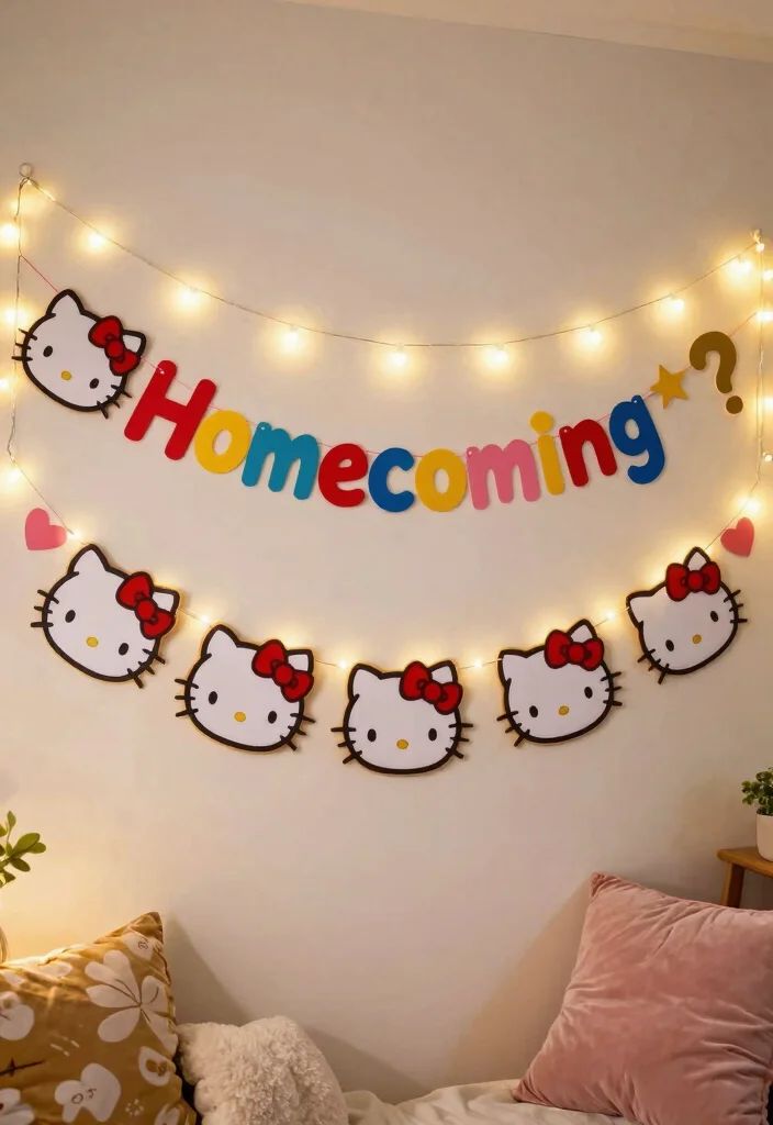 10 Homecoming Proposal Ideas Hello Kitty for Cute Playful and Themed Surprises - 3. DIY Hello Kitty Banner 1
