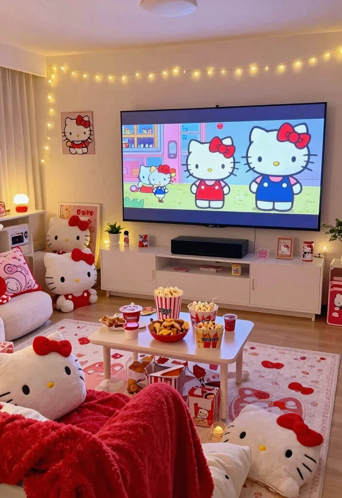 10 Homecoming Proposal Ideas Hello Kitty for Cute Playful and Themed Surprises - 8. Hello Kitty Movie Night 1