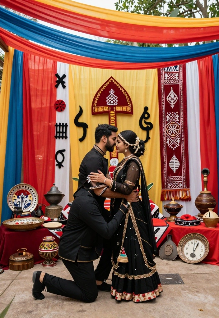 10 Lesbian Proposal Ideas for Meaningful Inclusive and Romantic Moments - 5. Cultural Tradition Proposal 1