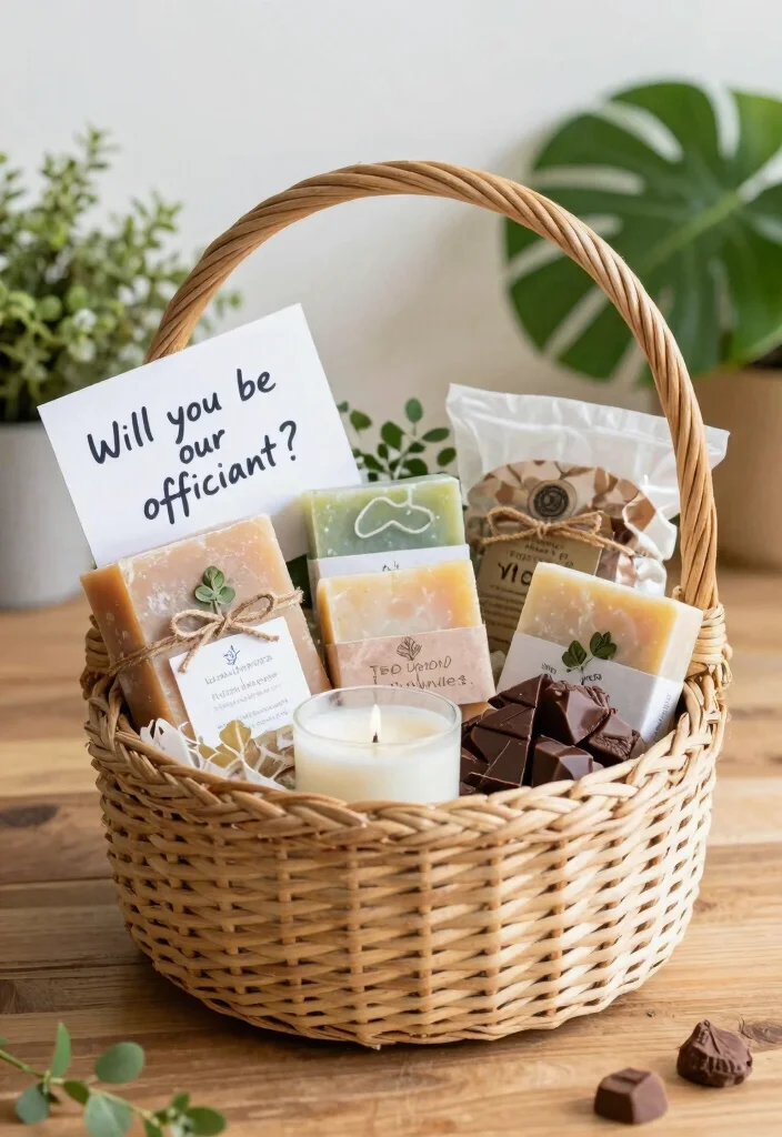 10 Officiant Proposal Ideas for Thoughtful, Respectful and Meaningful Asks - 3. Eco-Friendly Gift Basket 1