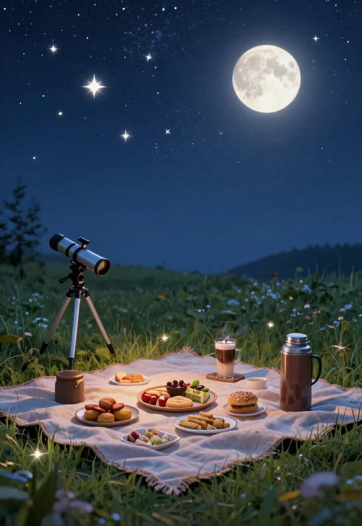 10 Picnic Proposal Ideas for Relaxed Romantic and Outdoor Charm - 10. Starry Night Proposal 1