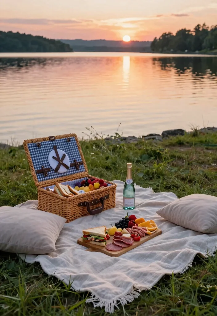 10 Picnic Proposal Ideas for Relaxed Romantic and Outdoor Charm - 2. Lakeside Dream 1
