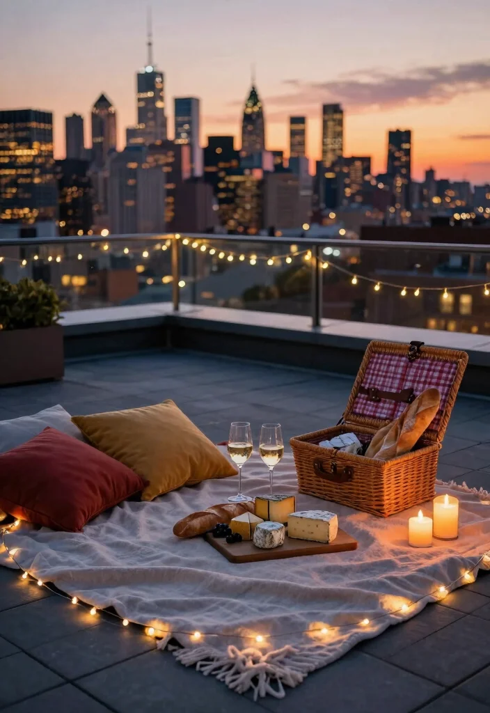 10 Picnic Proposal Ideas for Relaxed Romantic and Outdoor Charm - 3. Innovative Rooftop Retreat 1