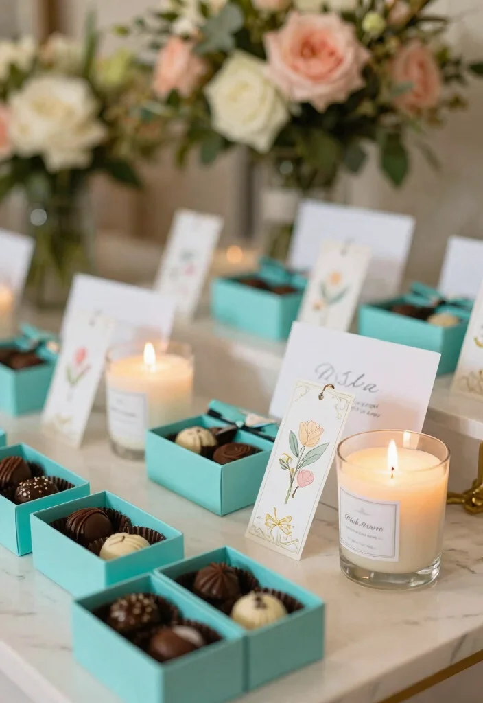 10 Tiffany and Company Party Ideas for Elegant Glam and Iconic Blue Themes - 6. Personalized Party Favors 1