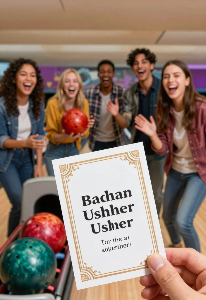 10 Usher Proposal Ideas for Simple Thoughtful and Wedding Ready Moments - 3. Group Outing Invite 1