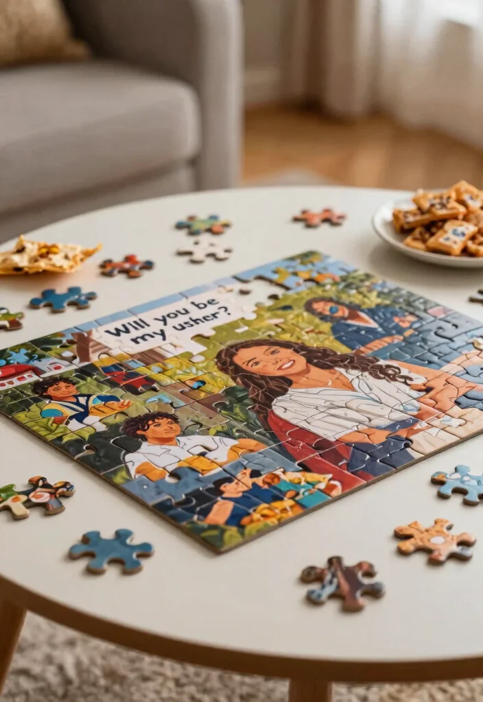 10 Usher Proposal Ideas for Simple Thoughtful and Wedding Ready Moments - 5. Custom Puzzle Proposal 1