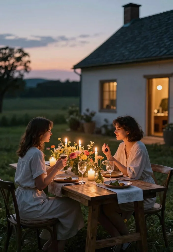 10 Western Proposal Ideas for Rustic Bold and Country Inspired Romance - 9. Farmhouse Dinner Proposal 1