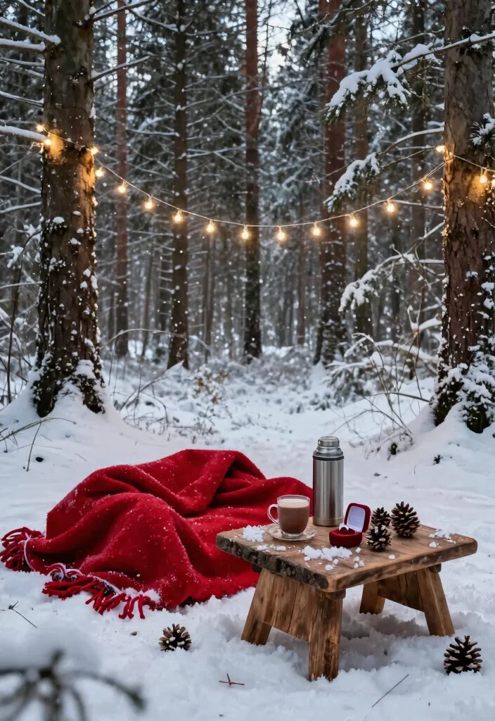 10 Winter Formal Proposal Ideas for Elegant Glam and Memorable Evenings - 1. Enchanted Forest Proposal 1