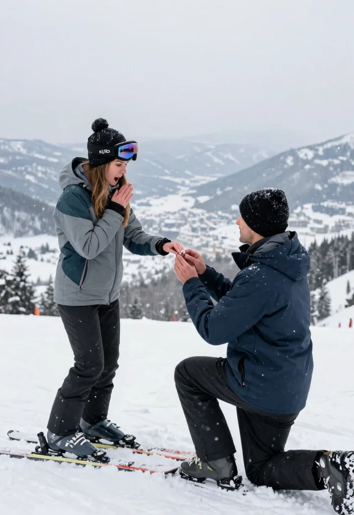 10 Winter Formal Proposal Ideas for Elegant Glam and Memorable Evenings - 4. Ski Resort Adventure 1