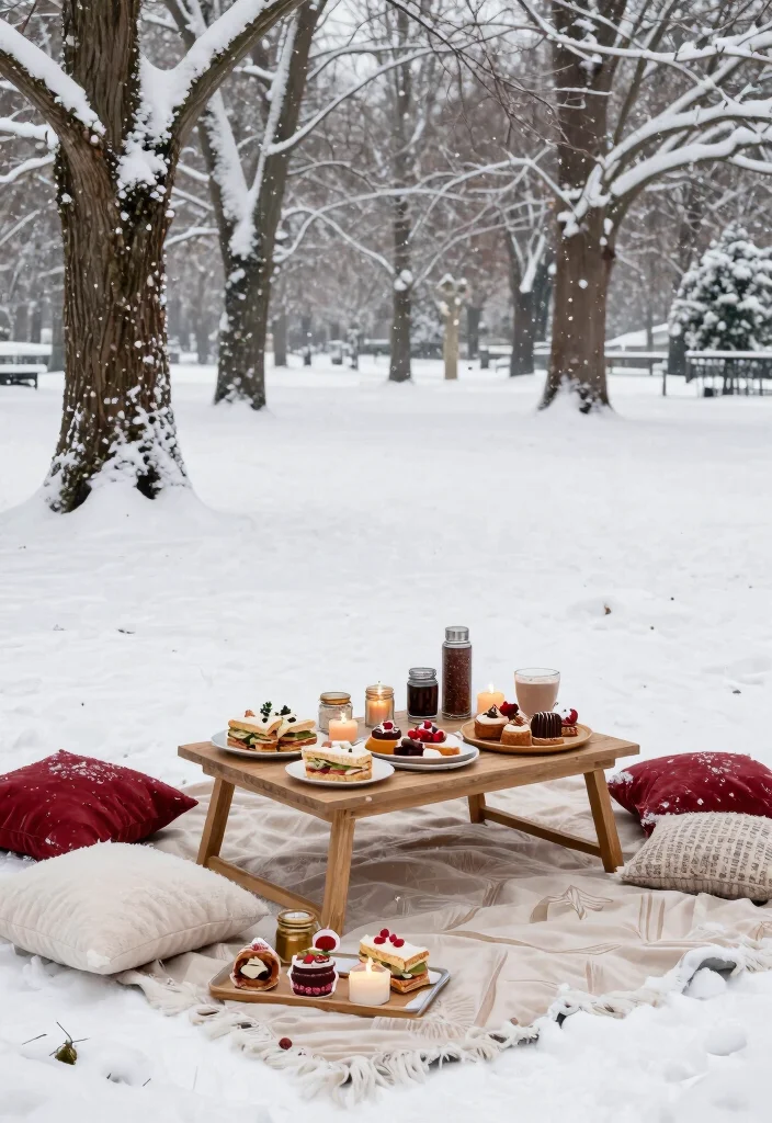 10 Winter Formal Proposal Ideas for Elegant Glam and Memorable Evenings - 5. Romantic Winter Picnic 1