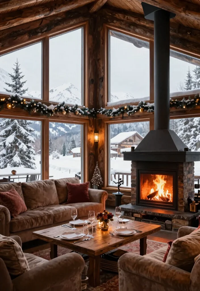 10 Winter Formal Proposal Ideas for Elegant Glam and Memorable Evenings - 6. Snowy Mountain Lodge Proposal 1