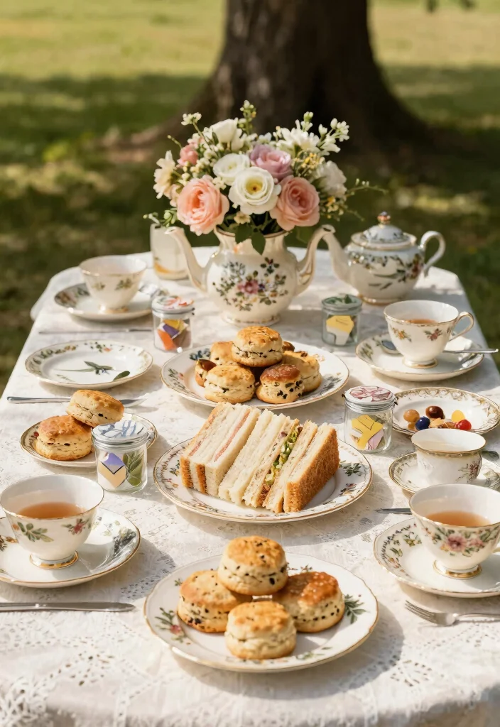 12 60th Anniversary Party Ideas for Elegant Meaningful and Milestone Celebrations - 1. Vintage Tea Party 1