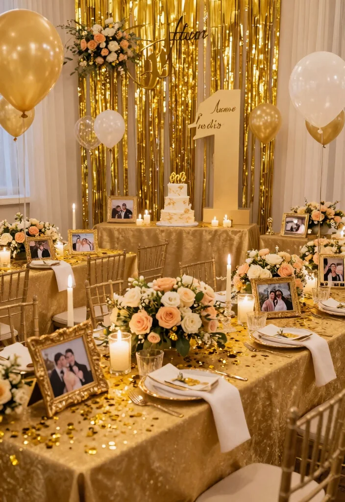 12 60th Anniversary Party Ideas for Elegant Meaningful and Milestone Celebrations - 2. Golden Milestone Theme 1