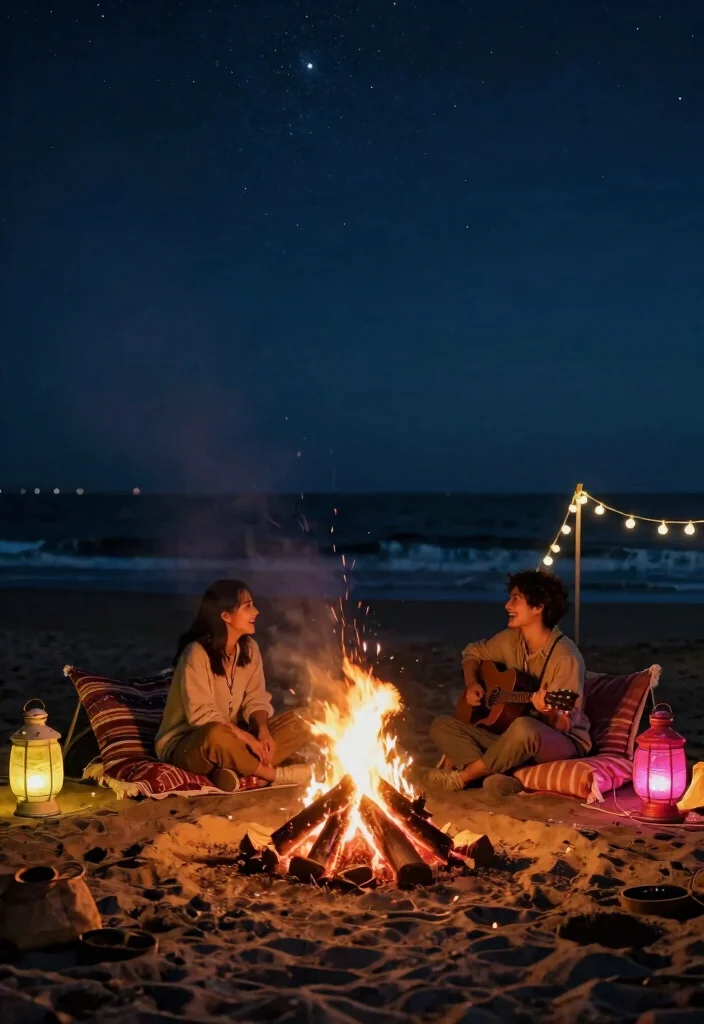 12 Beach Proposal Ideas for Romantic Scenic and Coastal Moments - 3. Beach Bonfire Bliss 1