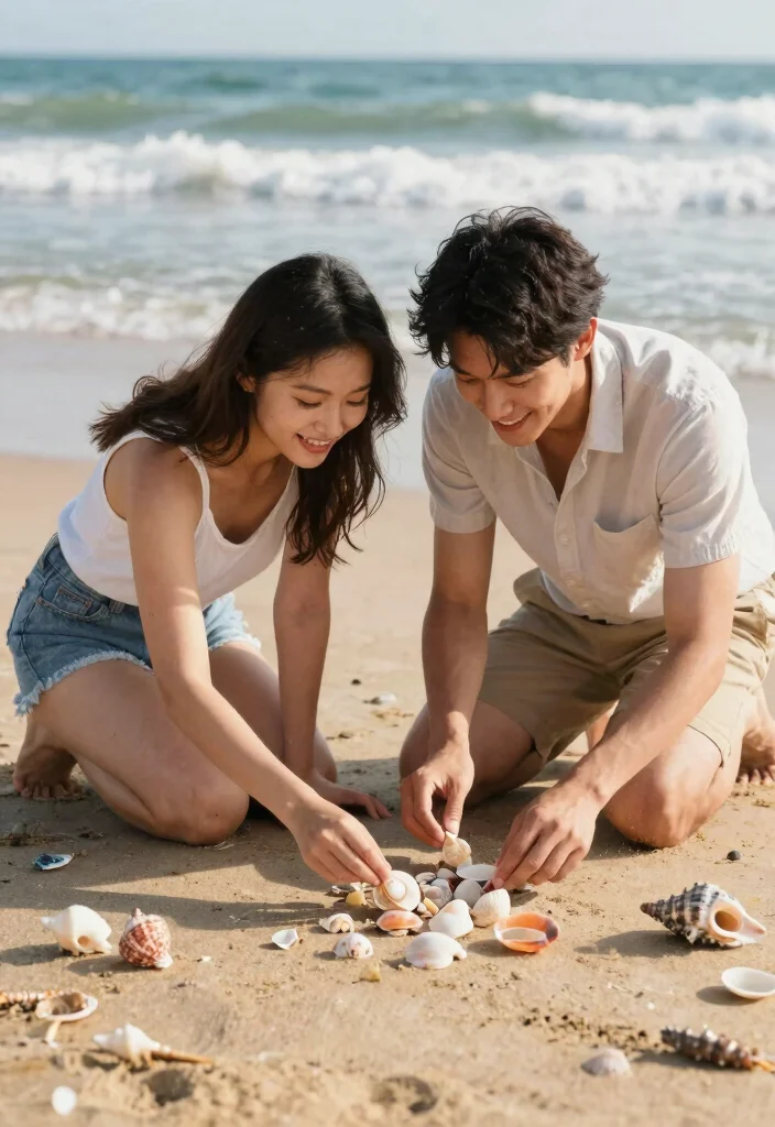 12 Beach Proposal Ideas for Romantic Scenic and Coastal Moments - 5. Seashell Hunt to Ring Reveal 1