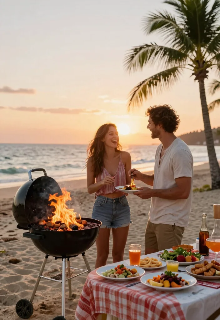 12 Beach Proposal Ideas for Romantic Scenic and Coastal Moments - 7. Proposal with a Beach BBQ 1