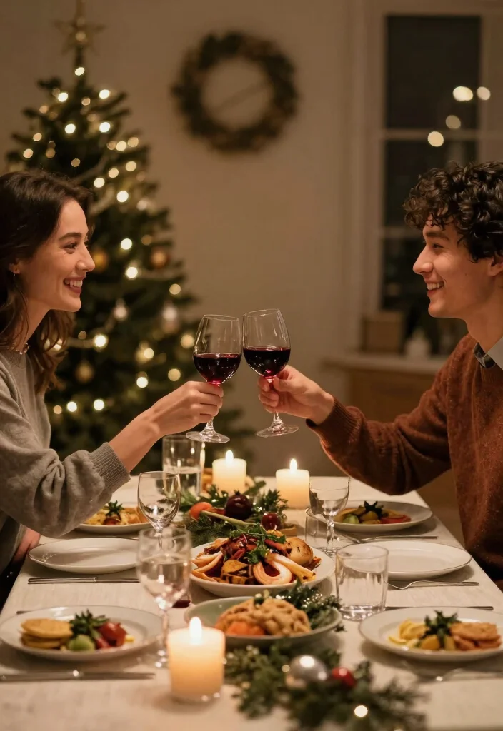 12 Christmas Proposal Ideas for Magical Festive and Heartwarming Moments - 10. Festive Holiday Dinner Proposal 1