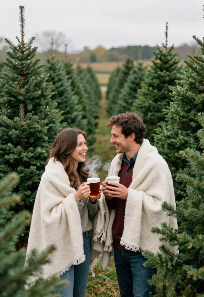 12 Christmas Proposal Ideas for Magical Festive and Heartwarming Moments - 5. Christmas Tree Farm Proposal 1