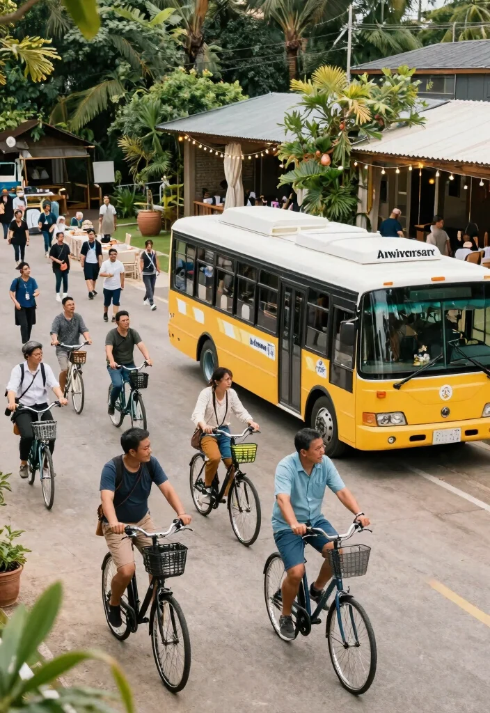 12 Eco-Friendly 20th Anniversary Party Ideas for Meaningful Elegant and Modern Celebrations - 10. Eco-Conscious Transportation 1