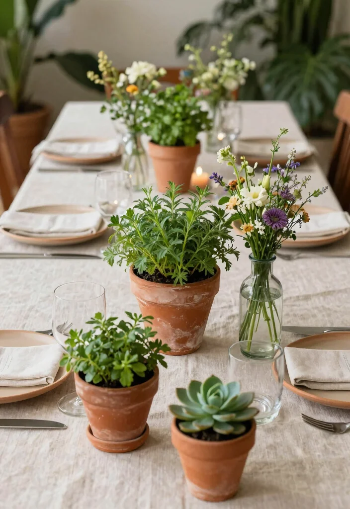 12 Eco-Friendly 20th Anniversary Party Ideas for Meaningful Elegant and Modern Celebrations - 3. Green Centerpieces 1