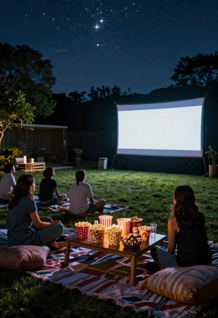 12 Elopement Party Ideas for Intimate Sweet and Post Wedding Gatherings 8 12 Elopement Party Ideas for Intimate Sweet and Post Wedding Gatherings - 8. Memorable Movie Night Under the Stars 1