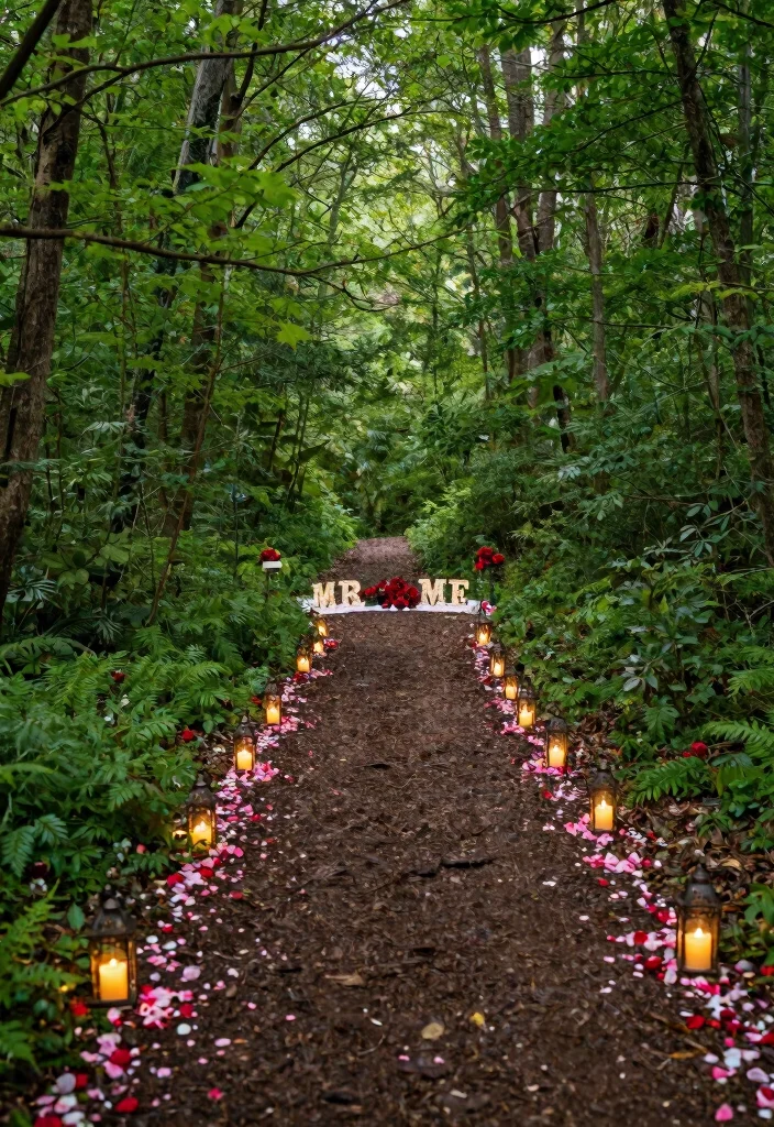 12 Forest Proposal Ideas for Whimsical Natural and Fairytale Romance 10 12 Forest Proposal Ideas for Whimsical Natural and Fairytale Romance - 10. Enchanted Forest Trail 1