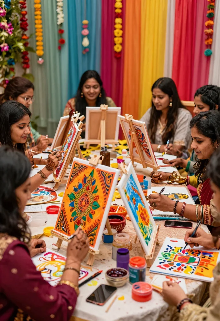 12 Mehendi Party Ideas for Colorful Festive and Cultural Celebrations - 7. Henna and Art Fusion 1