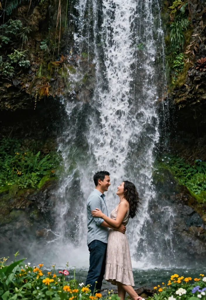 12 Outdoor Proposal Ideas for Natural Beautiful and Picture Perfect Settings - 12. Enchanted Waterfall 1
