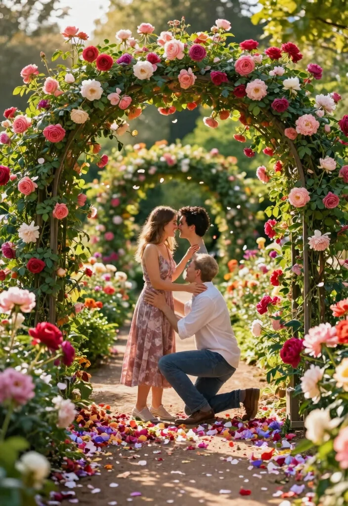12 Outdoor Proposal Ideas for Natural Beautiful and Picture Perfect Settings - 7. Whimsical Garden Proposal 1