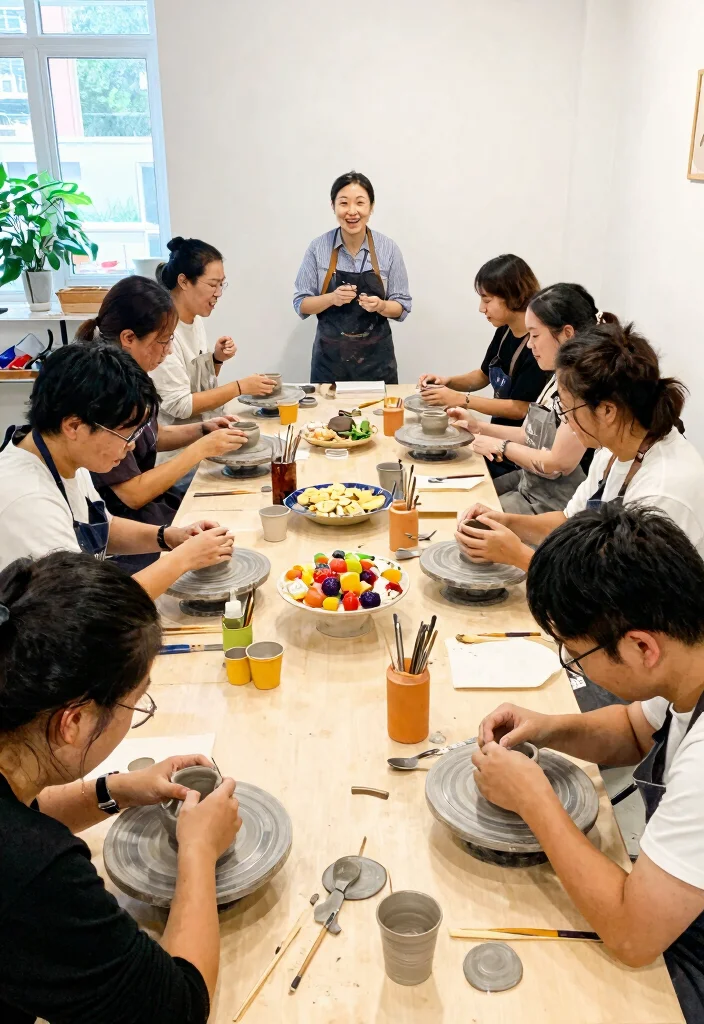 12 Pre Wedding Party Ideas for Fun Relaxed and Joyful Gatherings 10 12 Pre Wedding Party Ideas for Fun Relaxed and Joyful Gatherings - 10. Creative Pottery Class Party 1