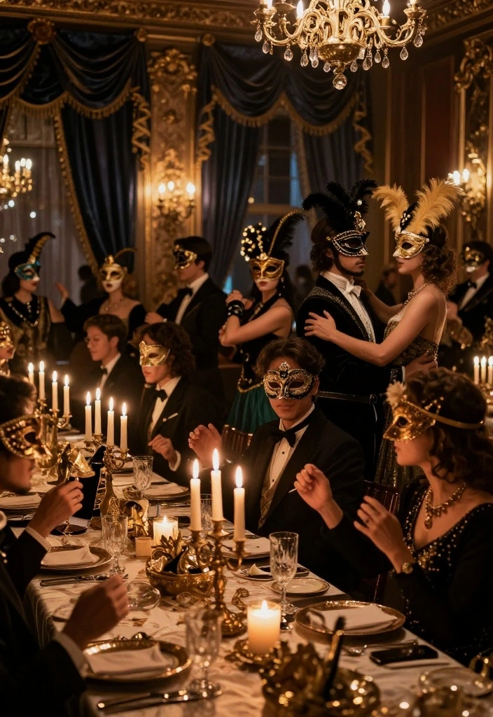 12 Stylish, Memorable, and Timeless 40th Anniversary Party Ideas - 5. An Elegant Masquerade 1