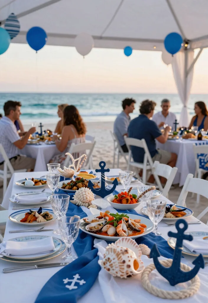 12 Stylish, Memorable, and Timeless 40th Anniversary Party Ideas - 7. A Nautical Celebration 1