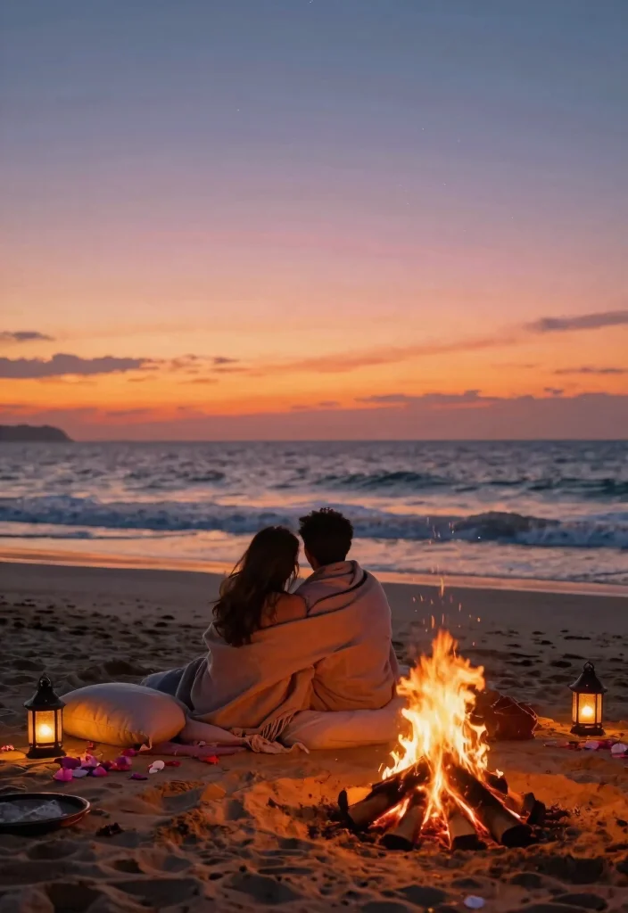 12 Valentine's Proposal Ideas for Romantic Sweet and Love Filled Surprises - 2. Beach Bonfire Proposal 1