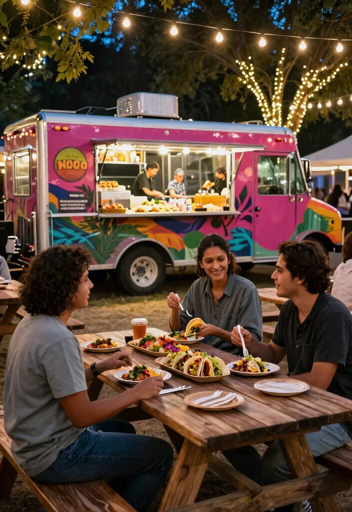 12 Wedding After Party Ideas for Fun, Relaxed, and Late Night Celebrations 2 12 Wedding After Party Ideas for Fun, Relaxed, and Late Night Celebrations - 2. Late-Night Food Truck Fiesta 1