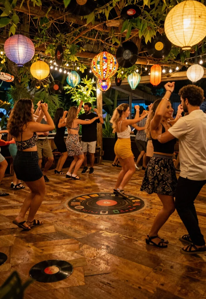 12 Wedding After Party Ideas for Fun, Relaxed, and Late Night Celebrations 5 12 Wedding After Party Ideas for Fun, Relaxed, and Late Night Celebrations - 5. Sustainable Dance Floor with Upcycled Decor 1