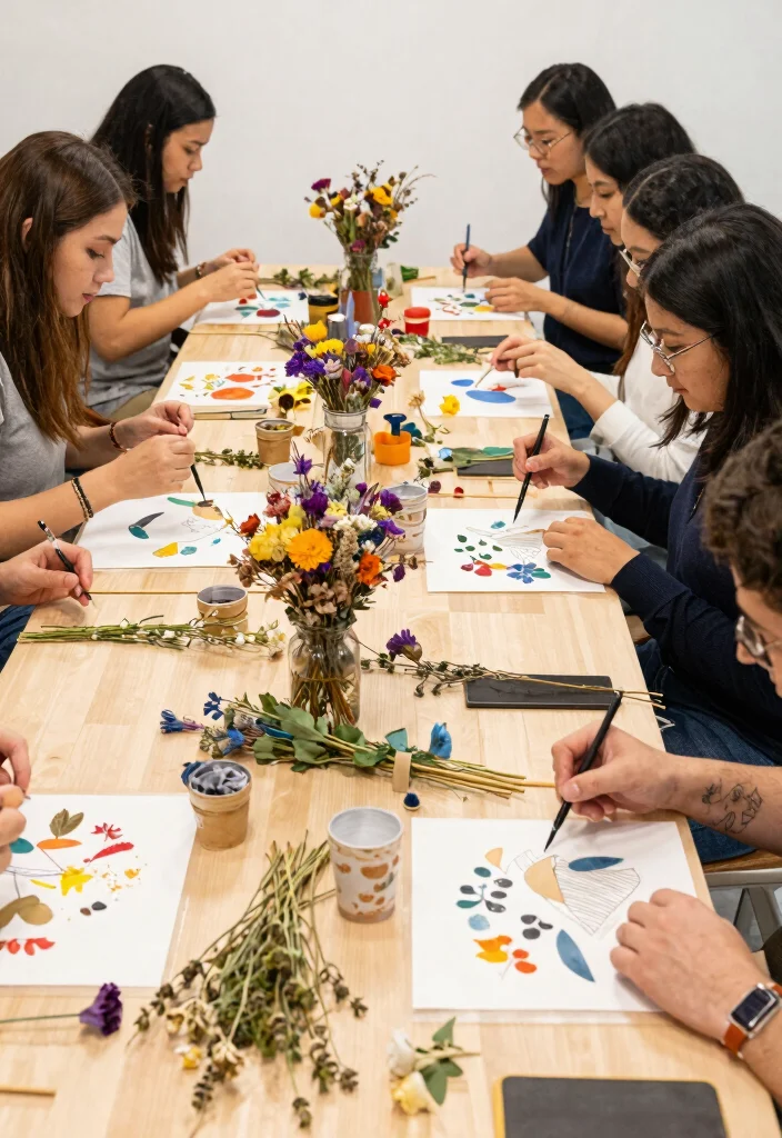 12 Wedding After Party Ideas for Fun, Relaxed, and Late Night Celebrations 8 12 Wedding After Party Ideas for Fun, Relaxed, and Late Night Celebrations - 8. Nature-Inspired Decorating Workshops 1