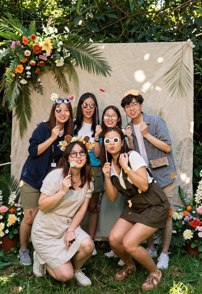 12 Wedding Party Game Ideas for Fun Interactive and Guest Friendly Moments 4 12 Wedding Party Game Ideas for Fun Interactive and Guest Friendly Moments - 4. DIY Photo Booth with Eco-Friendly Props 1