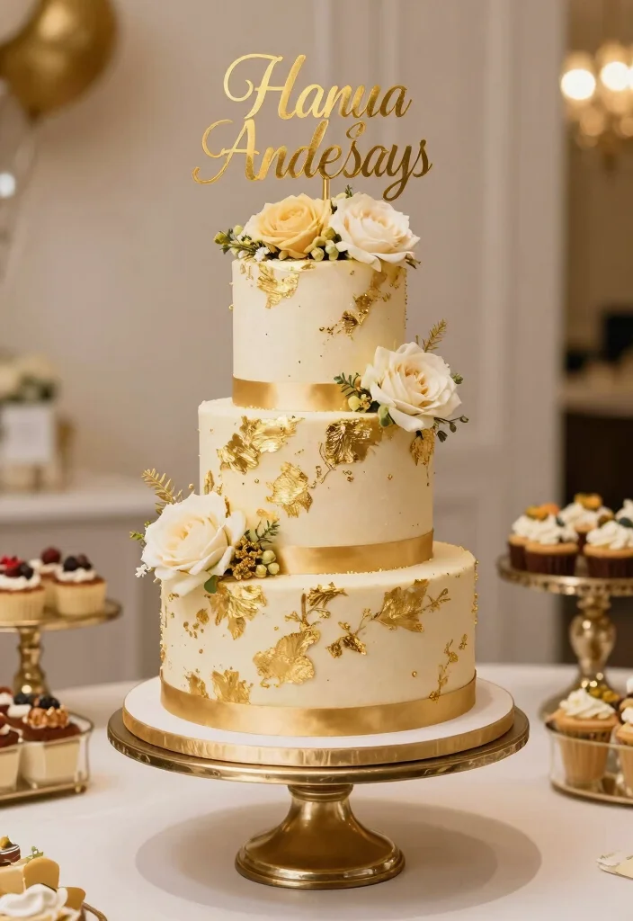 14 50th Anniversary Party Ideas for Elegant Meaningful Golden Celebrations 5 14 50th Anniversary Party Ideas for Elegant Meaningful Golden Celebrations - 5. Golden Anniversary Cake 1