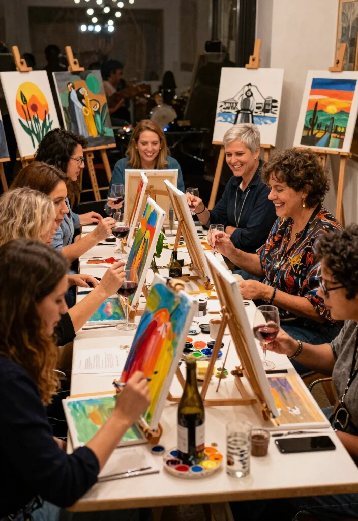 14 Anniversary Party Ideas for Elegant, Memorable, and Heartfelt Gatherings 9 14 Anniversary Party Ideas for Elegant, Memorable, and Heartfelt Gatherings - 9. Art and Wine Night 1