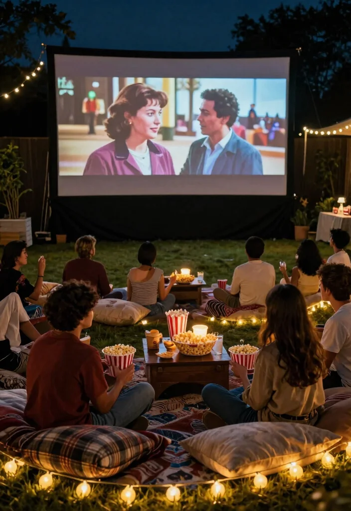 14 Engagement Party Theme Ideas for Creative Stylish and Memorable Events - 11. Movie Night Under the Stars 1