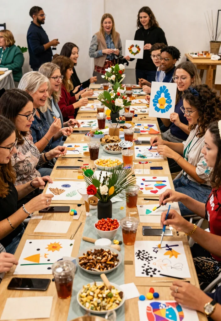 16 Engagement Party Ideas for Stylish Fun and Easy Celebrations - 14. DIY Decoration Workshop 1